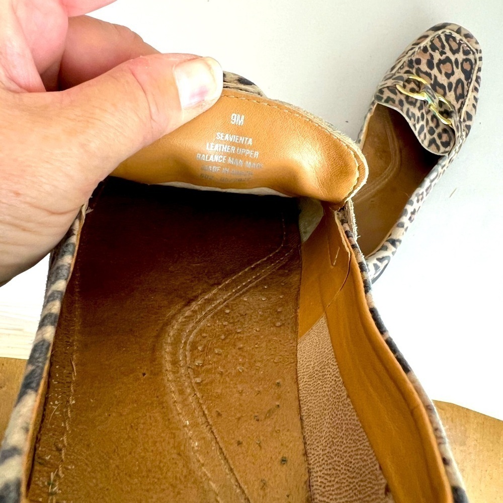 Easy Spirit Leopard-Print Slip-On Loafers with Gold Hardware - Picture 8 of 8